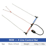 9KM 55cm 3 Line Kite Control Bar With Wrist Leash Safety System Nylon Webbing for Power Traction Kite Flying Tool Accessories