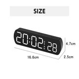 Voice Control Digital Alarm Timer Clock Temperature Dual Alarm Desktop Table Clock Night Mode 12/24H LED Clock Watch Desk Clock