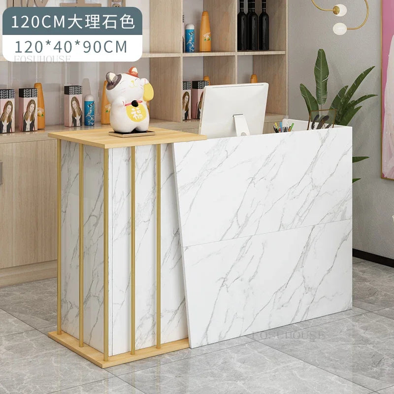 Modern wood Reception Desks Simple Supermarket Cashier Hotel Small Reception desk Beauty Salon Clothing Store checkout counter Z