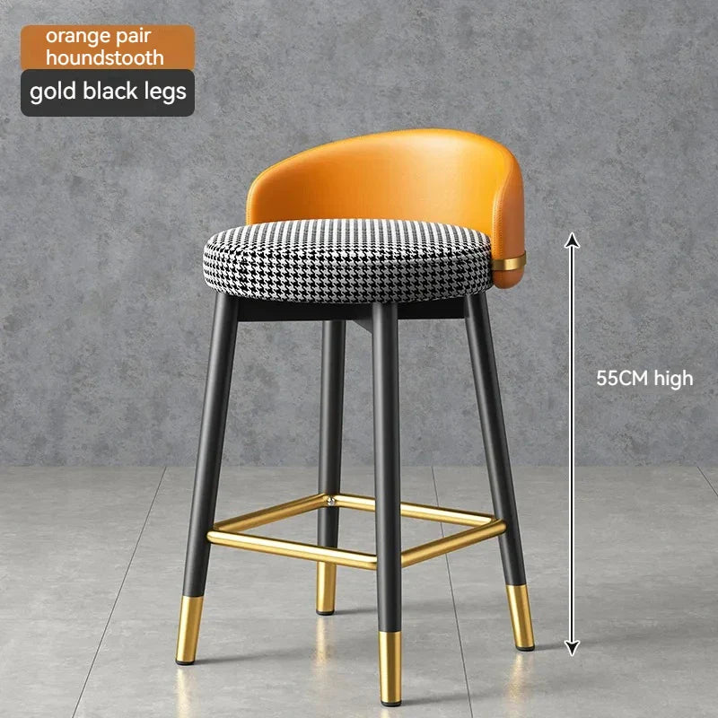 Round Kitchen Bar Chair Modern Luxury Office Reception Desk Bar Chair Highchairs Counter Stool Design Chaise Household Products