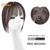 MEIFAN Middle Part Fake Bangs Fringe Synthetic Topper Hairpiece Clip-In Bang Extension Natural Invisible Clourse Hairpiece Women