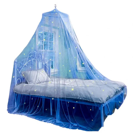 Bedcover Curtain Fluorescent Stars Design 2 Sizes Protection Kid Room Round Top Children Crib Bed Tent   Bed Canopy  Daily Use