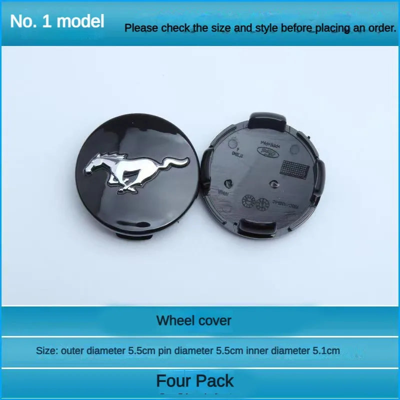 4pcs 68mm 55mm for Mustang wheel rims cover Mustang automobile tire rims cover center cover original car parts sticker