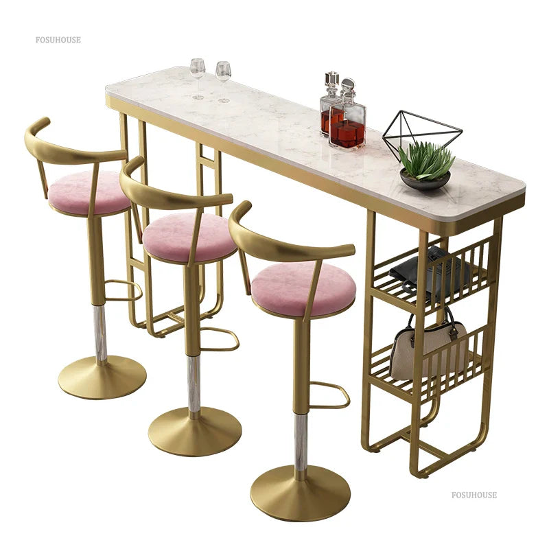 Modern Rental Room Commercial Bar Tables Creative Homestay Furniture Long Table Minimalist Small Apartment Coffee Shop High Desk