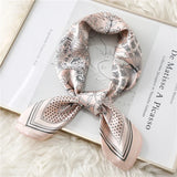 Silk Hair Scarf for Women Fashion Print Shawl Wraps Female Headband Neckerchief 70cm Hand Bag Wrist Foulard Neck Tie Echarpe