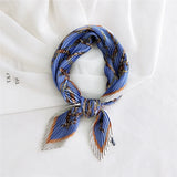 silk scarf women luxury ladies small head scarf wholesale scarves  headwraps pleated chiffon hijabs satin hijabe femme bandanas