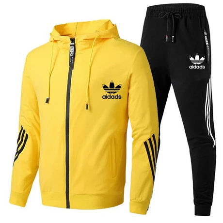 Men's Sets 2024 Spring Sportswear Fashion Casual Zipper Hoodie + Pants 2-piece Set Jogging Fitness Sports Men's Suit Clothing