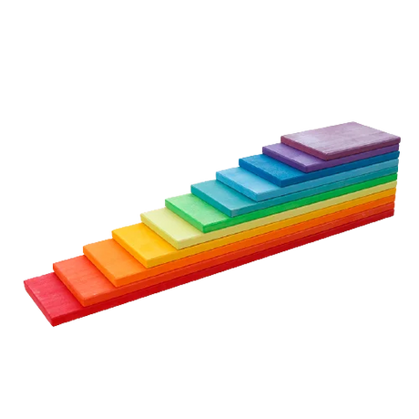 Large Wooden Rainbow Stacker Blocks Nordic Toys Loose Parts Play Wood Blocks Kids Peg Dolls Educational Toys for Children