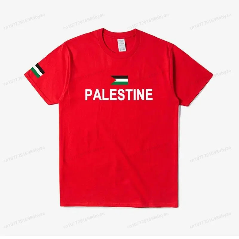 Women's Palestine Plus Size Cotton Name Palestine Map Men's T-Shirt Cotton T-Shirt Top Gaza T-Shirt Fashion T-Shirt Clothing