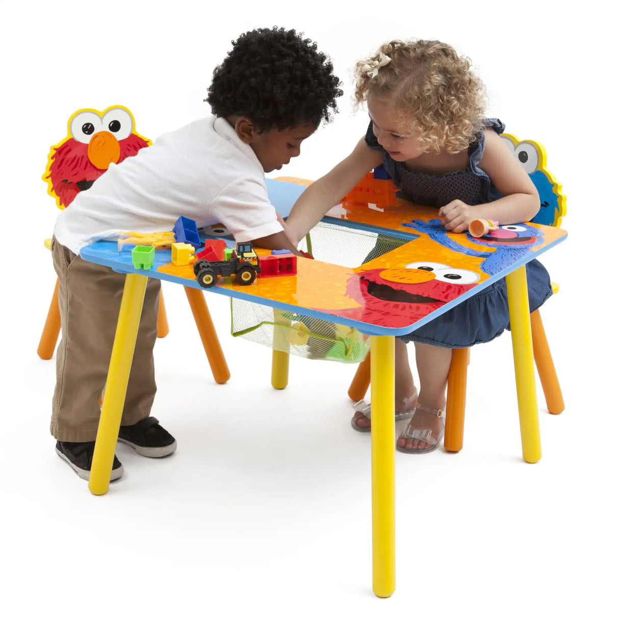 Street Wood Kids Storage Table and Chairs Set by Delta Children