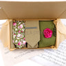 Viola Design 7 PCS Gift Box Cotton Sock Tie Sets Clip Pin Cufflinks Hanky Solid Floral Men Wedding Party Daily Cravat Accessory