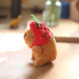 1-20PCS Cartoon Capybara Pendant Plush Toy Doll Bag Hanging Ornament Cute Kapila Keychain Doll Desktop Doll Ornament Car Pendant