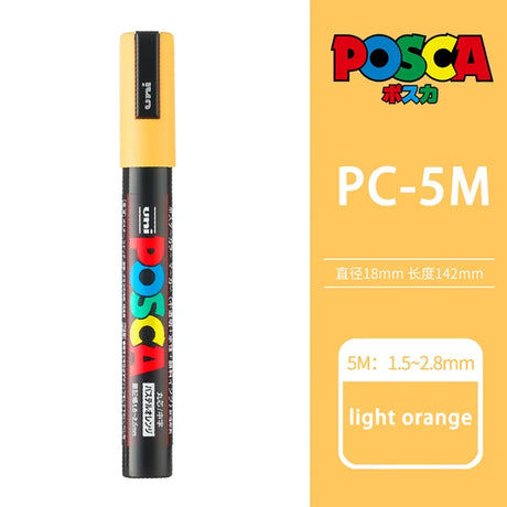 39 Colors Uni Posca PC-5M Paint Marker,1.8-2.5mm Medium Point Acrylic Painting Markers Pens Drawing Graffitti POP Advertising