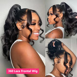 Body Wave 360 Lace Frontal Wig Ponytail Transparent 13x6 Lace Front Human Hair Wigs for Women Brazilian Wig on Sale Gabrielle