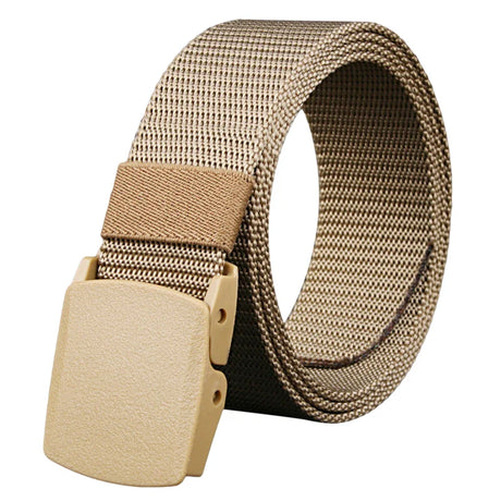 Men's Belt Casual Lightweight Breathable Tactical Outdoor Automatic Buckle Military Training Security Check Male's Canvas Belts