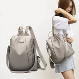 Women Nylon Cloth Travel Backpack Nylon Anti-Theft Double Shoulder Bag