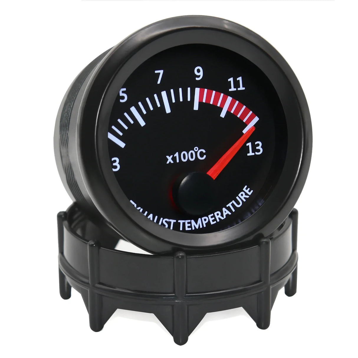 2" 52MM Exhaust Gas Temp Gauge Racing Meter White LED EGT Auto Car 3~13X100℃ EGT Temperature Meter+Sensor for Gasoline Car 12V