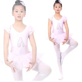 1PC Kids Girls Short Sleeved Ballet Dress Children Ballerina Tutu Girl Leotard Dancewear Stage Clothing