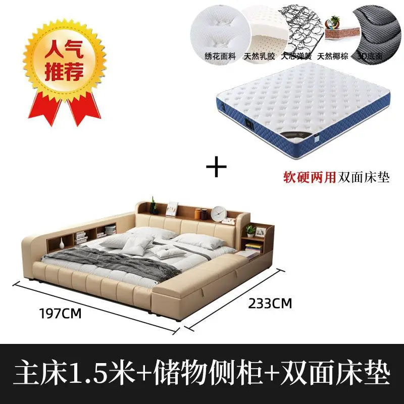 Parent child bed, second  family,  leather , master