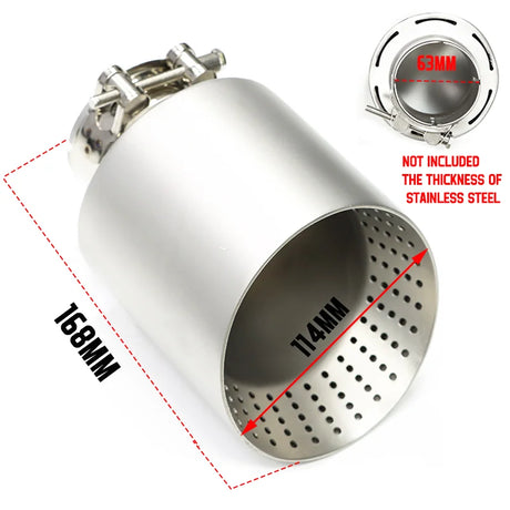 1 Pcs Matte Stainless Steel Car Exhaust Tip System Pipe Universal Exhaust Tip For VW GTI MK7 Golf7 Nozzle 60MM 63mm Muffler Tip