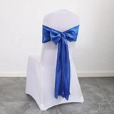 10pcs/Lot Satin Chair Sashes Bow Wedding Chair Knot Ribbon DIY Ties For Party Event Hotel Banquet Chair Decorations