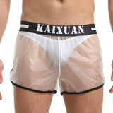 Swimwear Men Beachwear Transparent Quick Dry Waterproof Board Shorts Bathing Suits Swimming Shorts Boxers Trunks(without Briefs)