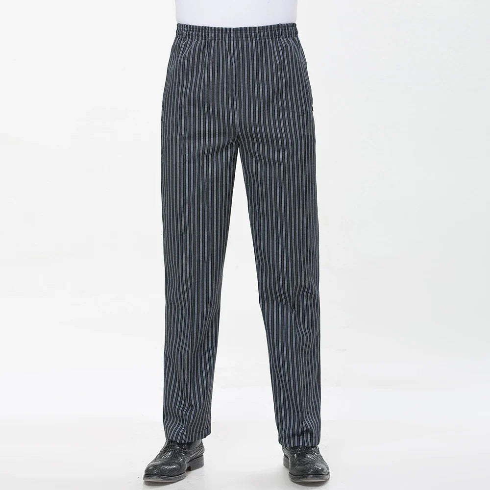 Unisex Chef Uniform Hotel Restaurant Cook Pants BBQ Catering Elastic Trousers Quality Zebra Pants Kitchen Cooker Work Pants