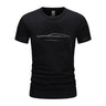 2024 New Men's Casual Top Short sleeved T-shirt with Car Print Fashion Design Street Wear Basic Top Graphic Plain T-shirt