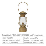 Thous Winds Twilight Camping Lantern Outdoor Portable Camping Light Retro Emotion Oil Lamp Picnic Backpack Tent Camping Supplies