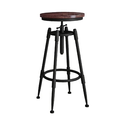 Bar Chair Bar Chair Swivel Lift Chair Solid Wood High Stool Wrought Iron Back Home Bar Stool Modern Minimalist