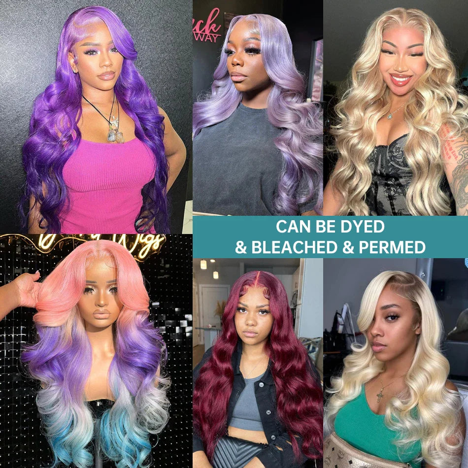 Rosabeauty 13x6 Blonde 613 HD Body Wave Lace Front Human Hair Wigs 5X5 Glueless Ready Wear 13X4 Frontal 250 Density 40 Inch Wig