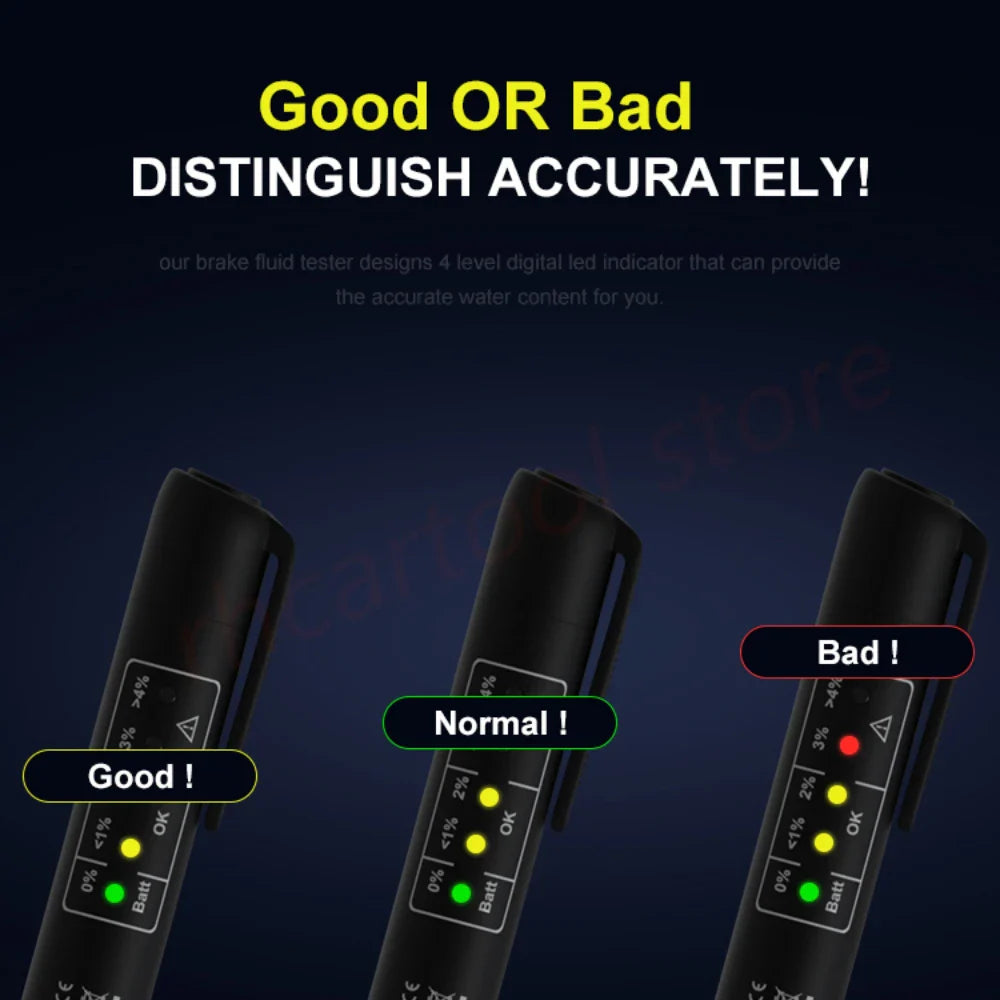 Automotive Brake Oil Testing Pen Universal Accurate Fluid Quality Check Tester LED Display Indicator Car Auto Diagnostic Tools