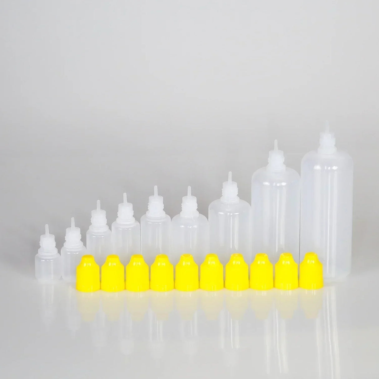 100pcs 5ml-120ml LDPE Empty Plastic Squeezable Bottles Eye Dropper E Liquid Juice Refillable Containers with Caps and Plug Tips