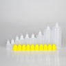 100pcs 5ml-120ml LDPE Empty Plastic Squeezable Bottles Eye Dropper E Liquid Juice Refillable Containers with Caps and Plug Tips