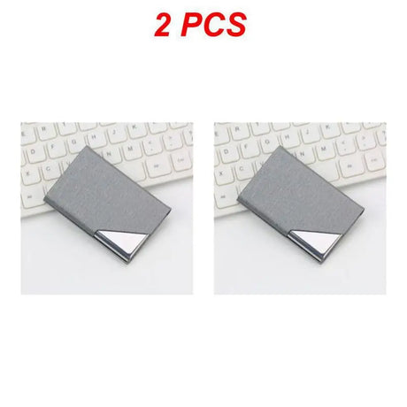 1/2PCS Creative Wallet Waterproof Stainless Steel Metal Box Silver Aluminium Business Id Credit Card Holder Pocket Case Cover