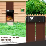 Automatic Chicken House Door with 12 Pockets Eggs Apron Waterproof Light Sensor Chicken Coop Door Poultry Habitat Supplies