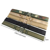 New Plastic Buckle Men Canvas Lengthened Thickened Tactical Belt Wide Edging Outdoor Belt