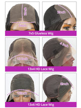 40 50 Inch Deep Wave Frontal Wig Transparent 13x4 13x6 HD Lace Front Human Hair Wig Curly Human Hair Lace Frontal Wigs For Women