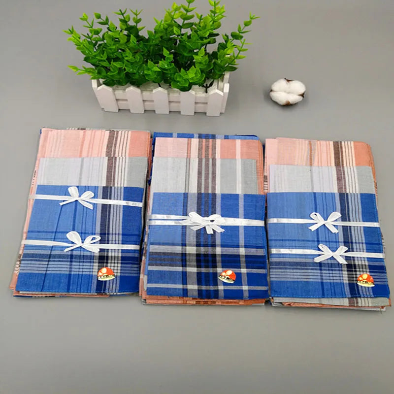 NEW cotton printed men handkerchief Square male stripe Towel pocket scarf handkerchiefs washcloth hand towel 5PCS 38cm