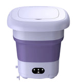 9L Foldable Washing Machine Portable Socks Underwear Panties Retractable Household Washing Machine With Spinning Dry