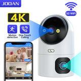 JOOAN 4K PTZ IP Camera 5G WiFi Dual Lens CCTV Security Camera Home Baby Monitor Auto Tracking Color Night Video Surveillance