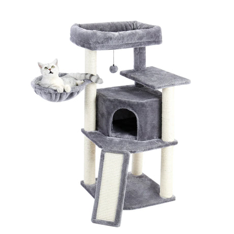 Free Shipping  Multi-Level Cat Tree For Cats With Cozy Perches Stable Cat Climbing Frame Cat Scratch Board Toys Cat Furniture