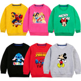 New Spring Autumn Children's Clothing Stitch Sweater Mickey Cartoon kids Sweatshirt boy Girl Long sleeved Pullover Sweatshirt