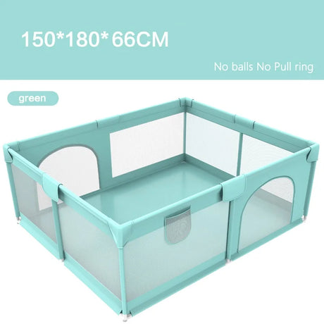 150*180CM Baby Playpen for Children Safety Barrier Fence Toddler Non-Slip Playground Sponge Anti-Collision Double Door Ball Pool