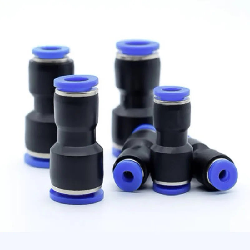 50/100/500 PCS Air Pipe Quick Connector,Pneumatic Quick Fitting,PU Straight,PG Variable Diameter Butt Joint 4 6 8 10 12 14 MM