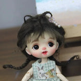 New Doll's Wig for 1/6 1/8 Bjd Doll Ob11 Diy Girl Toys Dress Up Fashion Hair Play House Doll Accessories, No Doll