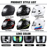 DOT Certification Uchoose Motorcycle Helmet Double Lens Cross Section Helmet Safety Modular Flip Helm Unisex Helmet With Visor