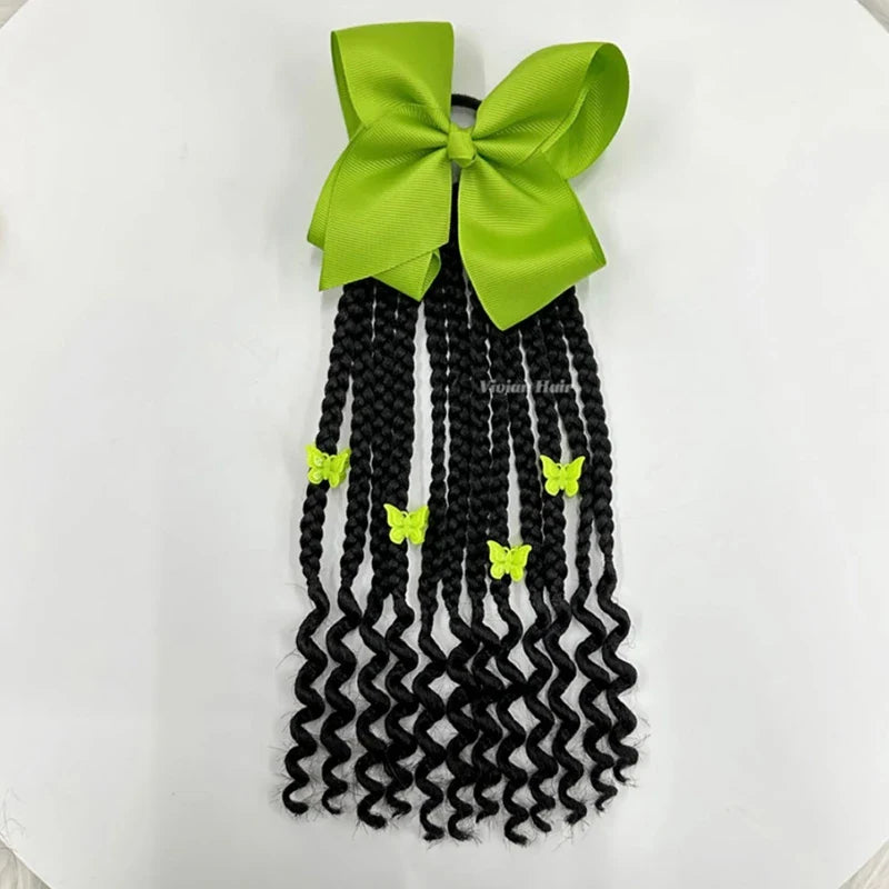 Black Africans Little Girl Passion Twist Headband Wig Children's Hair Accessories Baby Headdress Kids Jewelry Ornaments Headgear