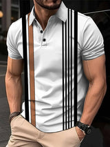 Euro size Fashion Boutique Men's Polo Shirt Summer Casual Business Versatile Clothing Comfortable Breathable Polo sleeve Top