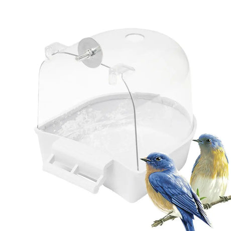 Parrot Bath Box Parrot Bathing Tub Box For Cage Parakeet Bird Cage Accessories Caged Bath Tube Shower Box For Parrots Conure